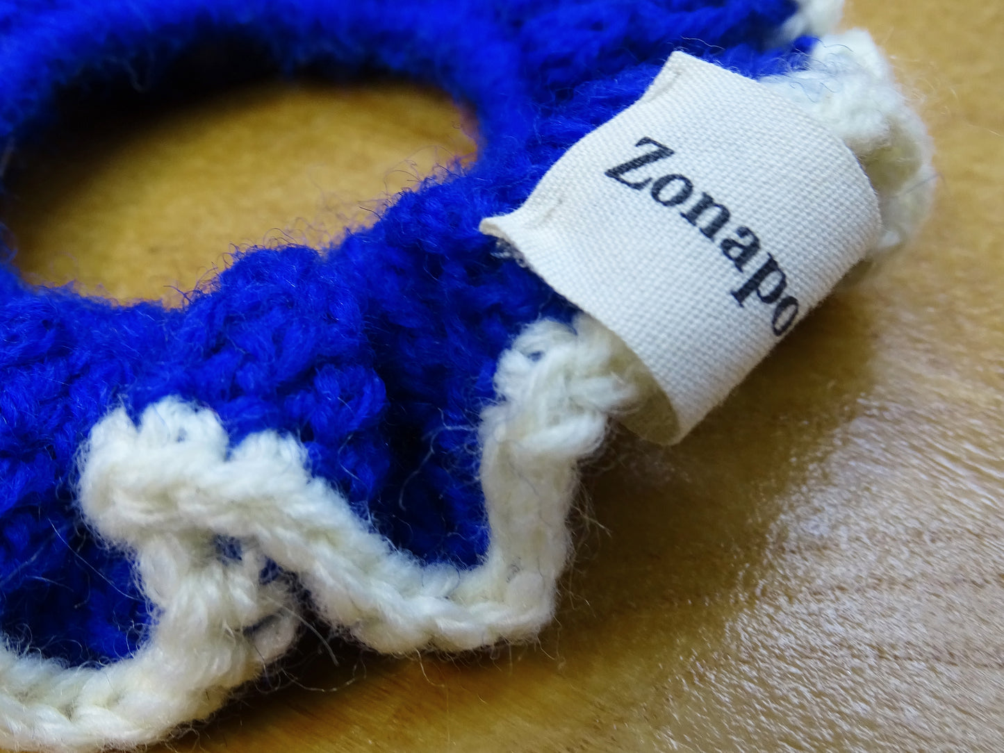 Chouchou crochet bleu