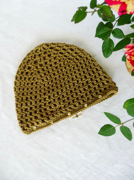 Bonnet Crochet Camel