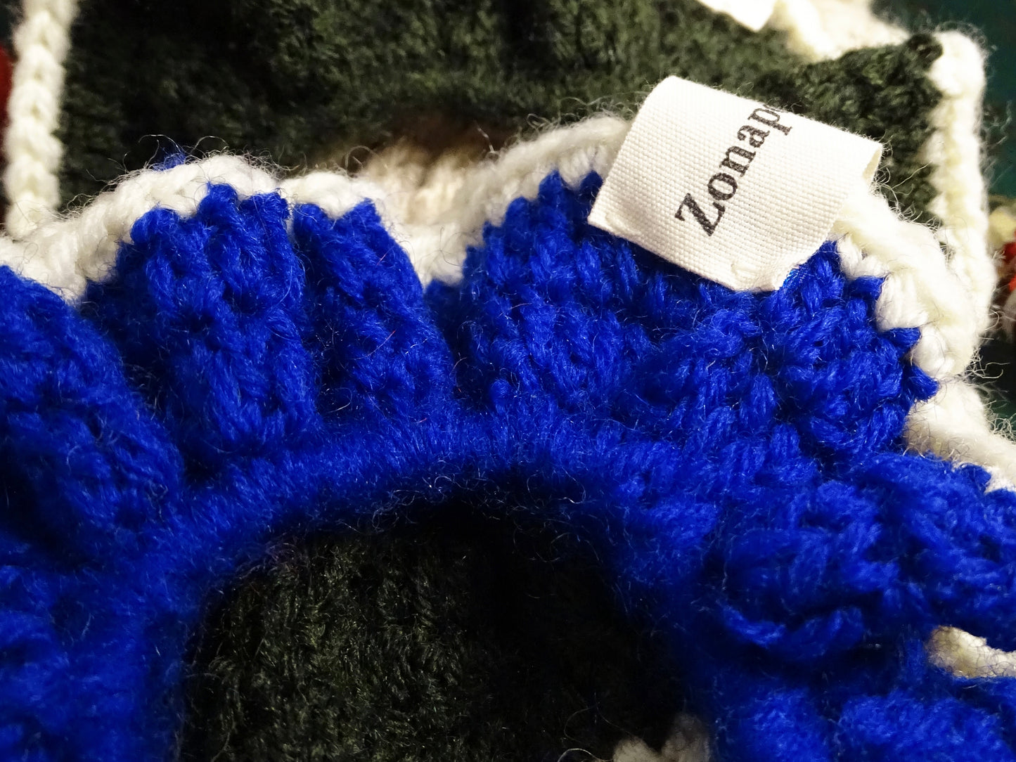 Chouchou crochet bleu