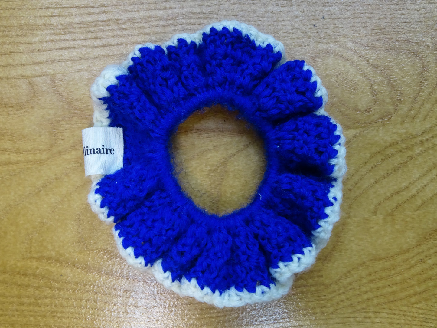 Chouchou crochet bleu