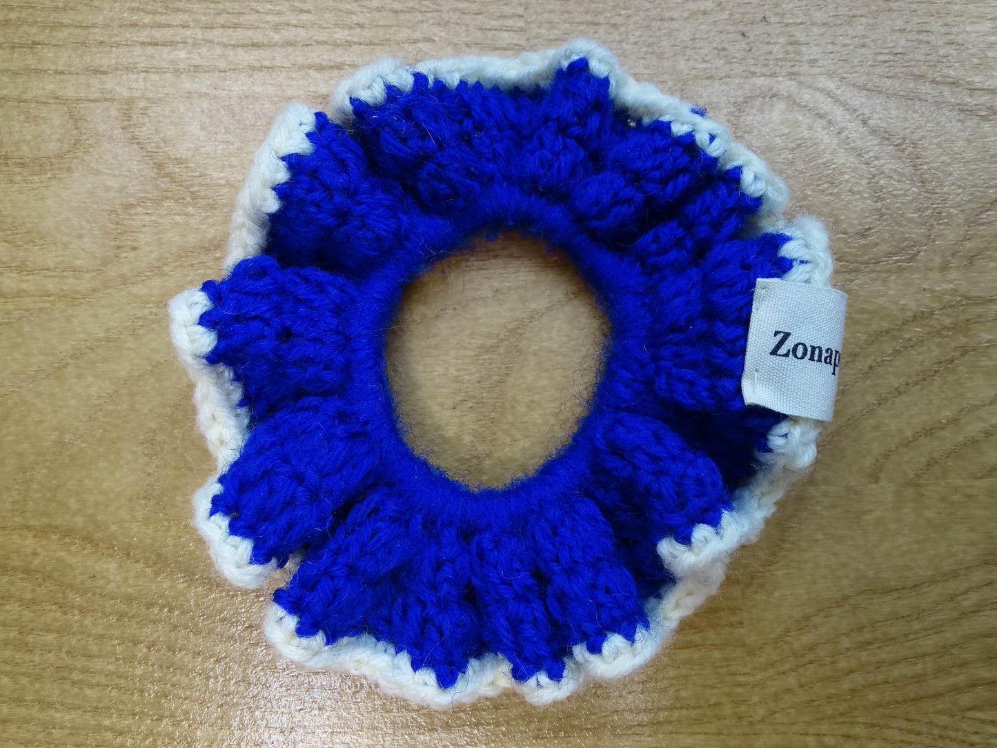 Chouchou crochet bleu